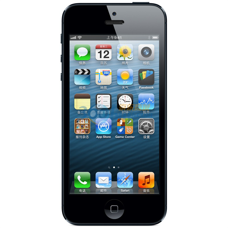 苹果（APPLE）iPhone 5 16G版 3G手机（黑配碳黑色）电信版